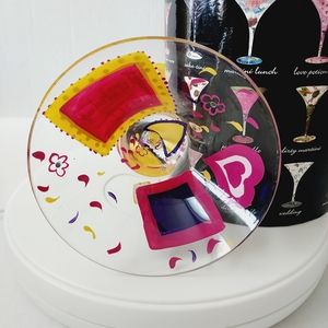 💟Lolita "Birthday Girl" 7.5oz hand painted with crystals Martini glass with box